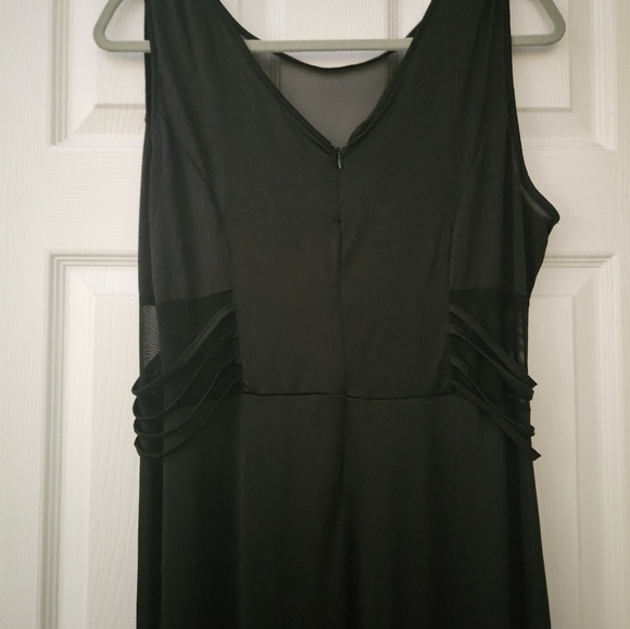Long Black Slip Maxi Dress w/ Front Slit Plus Size - NWT - Picture 3 of 6